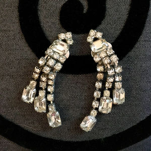 Vintage Rhinestone clip-on earrings